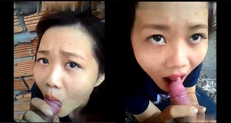 Tình nhân bú cục thịt ở vườn sau nhà